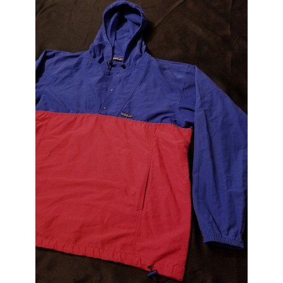 VTG 90s Patagonia Hoody Pullover Sailing 1/4 Snap Marsupial Jacket Men's Large - Picture 11 of 11